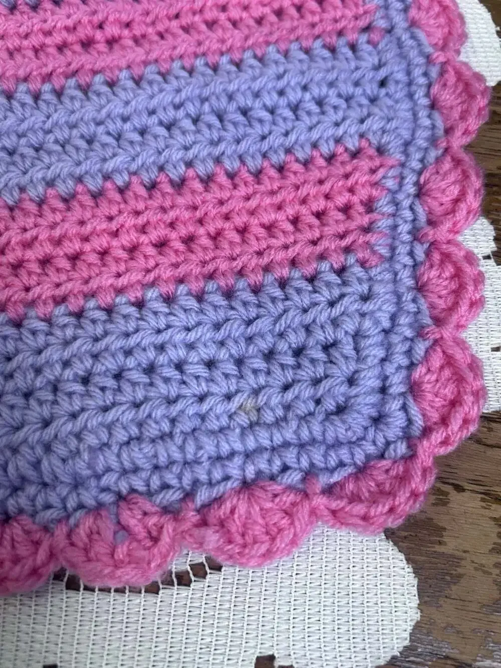 Handmade Crocheted Cotton Baby Bib Set of 2